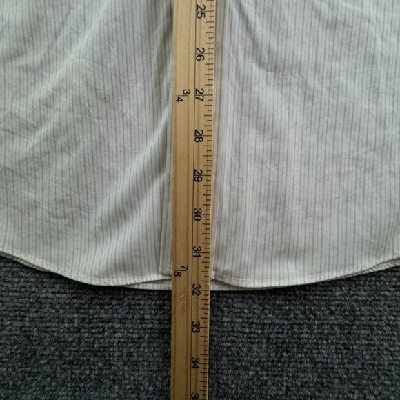 Brooks Brothers 16.5 32 Striped Ivory Gray Slim Fit Point Non Iron Button Up - Picture 4 of 16
